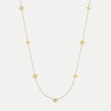 Karine – Collier doré avec accents colorés