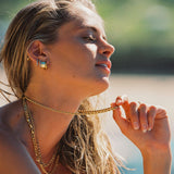 Hélène – Collier doré avec décoration ponctuée
